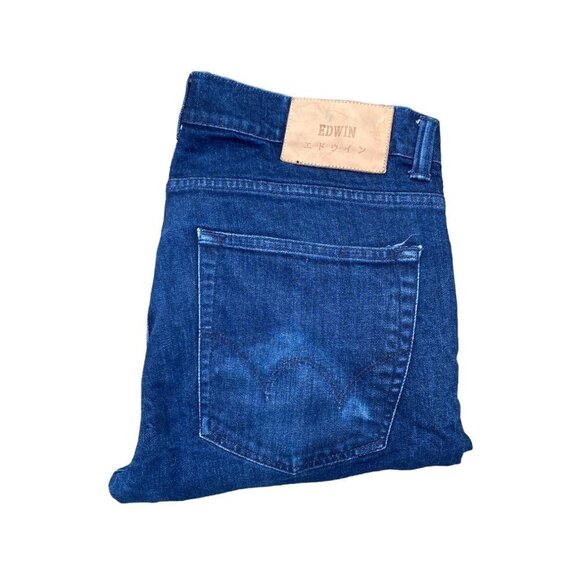 Vintage Edwin Jeans Size 34 ED-85 Slim Tappered Blue - Picture 2 of 9